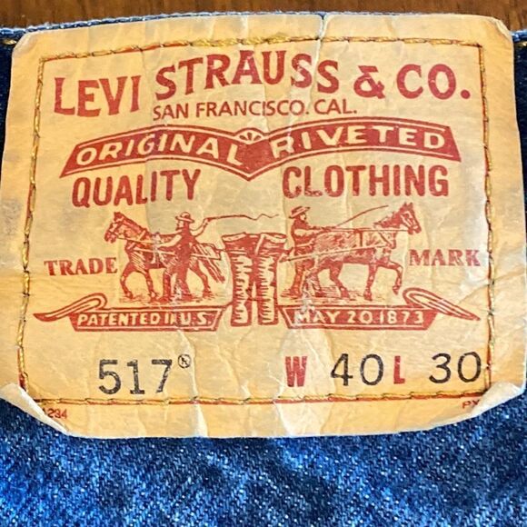 Levi’s 517 Men’s Bootcut Denim Jeans Size 40x30 - Picture 5 of 10